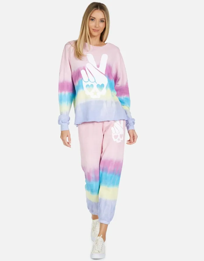 Lee Skull Peace Hand Ocean Sunrise Women039s Lauren Moshi Long Sleeve