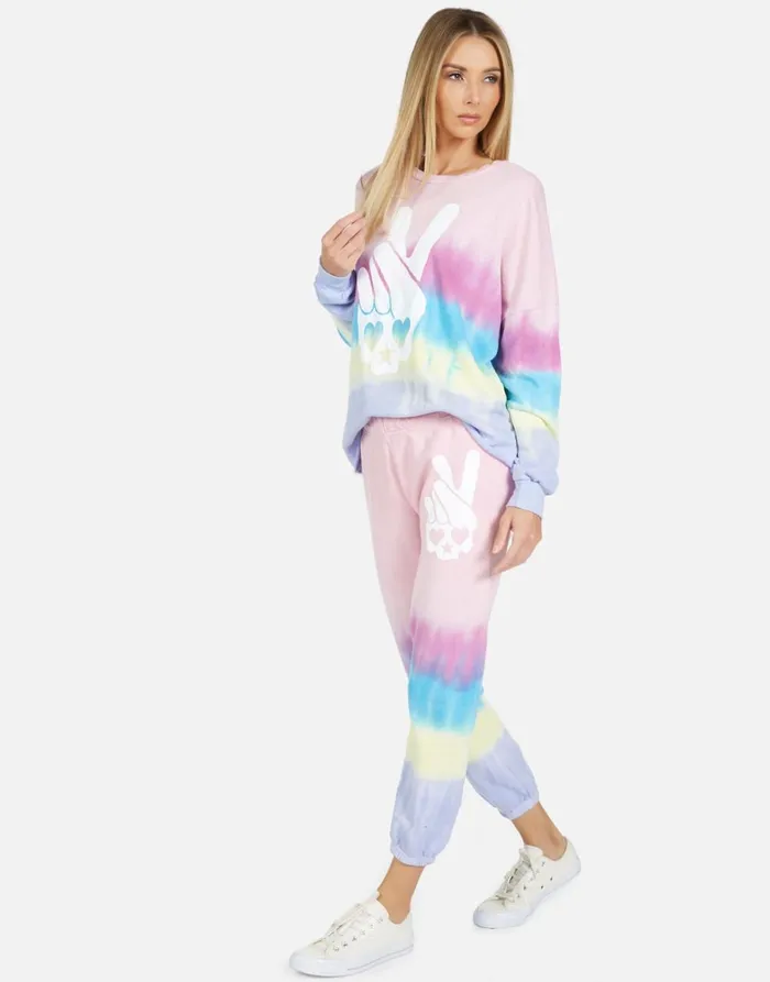 Lee Skull Peace Hand Ocean Sunrise Women039s Lauren Moshi Long Sleeve