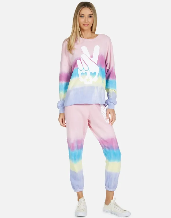 Lee Skull Peace Hand Ocean Sunrise Women039s Lauren Moshi Long Sleeve