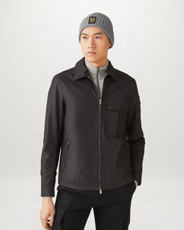 Lightweight Jackets Men Belstaff Drill Overshirt Black