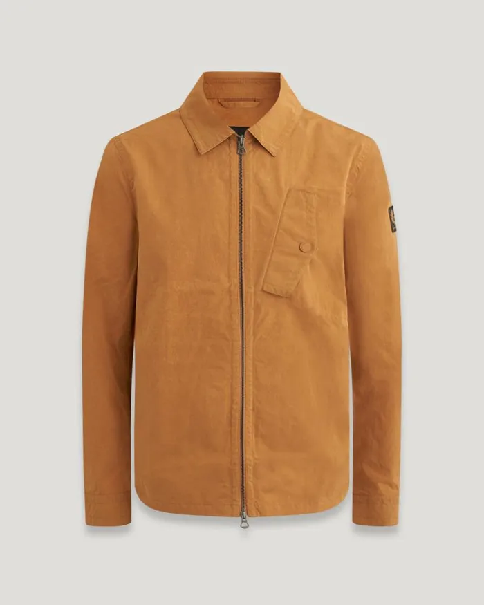 Lightweight Jackets Men Belstaff Hauler Overshirt Glaze Yellow
