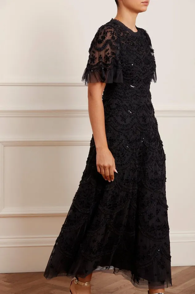 Lily Bloom Ankle Gown Black Women Needle and Thread Dresses