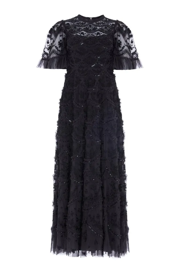 Lily Bloom Ankle Gown Black Women Needle and Thread Dresses