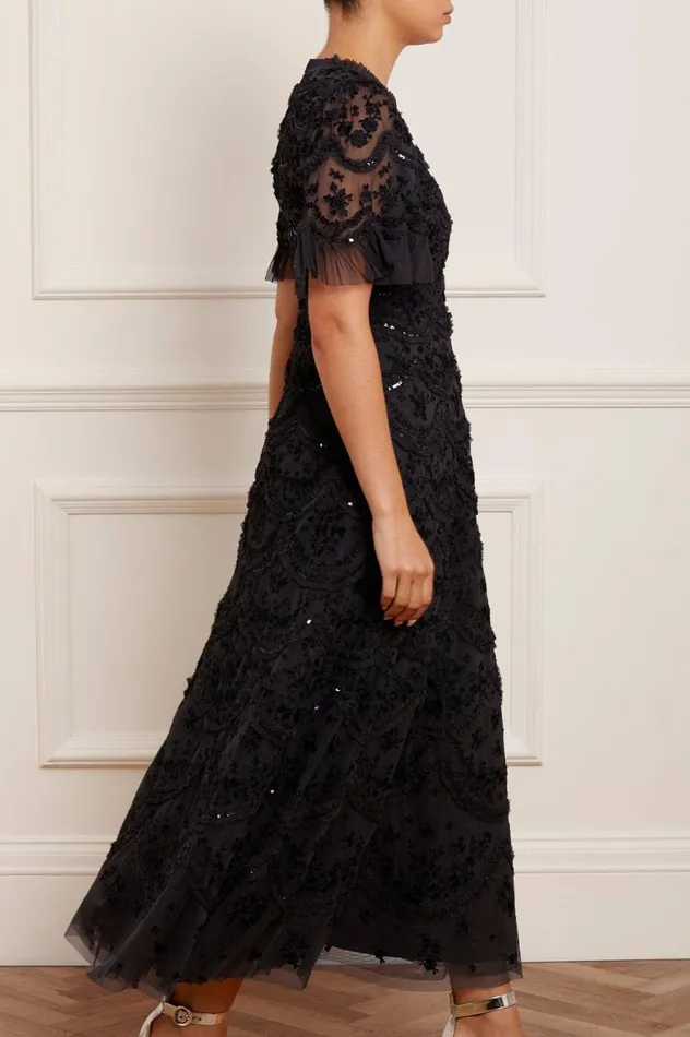 Lily Bloom Ankle Gown Black Women Needle and Thread Dresses