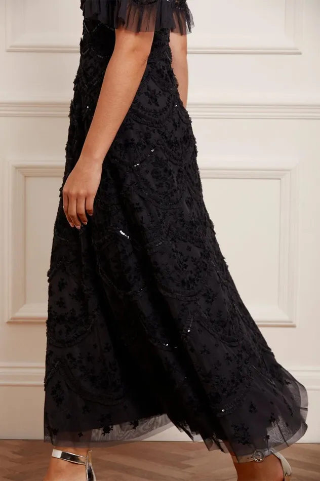 Lily Bloom Ankle Gown Black Women Needle and Thread Dresses