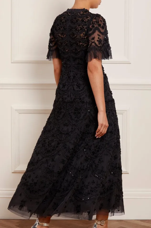 Lily Bloom Ankle Gown Black Women Needle and Thread Dresses
