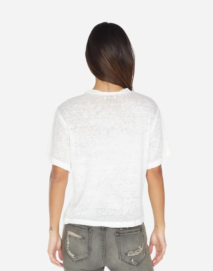 Linnea Mushroom Happyface White Burnout Women039s Lauren Moshi Short Sleeve