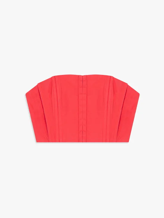 Lisa Says Gah Arke Bustier Red Women Tops