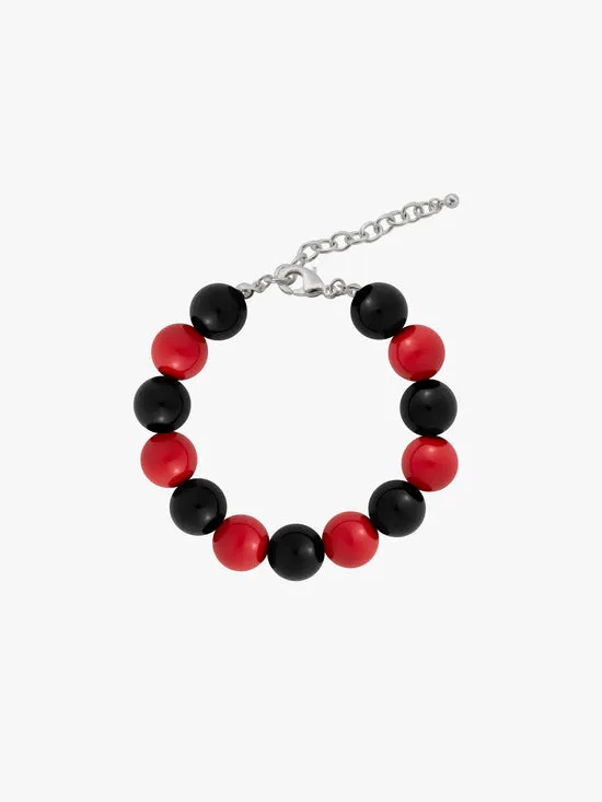 Lisa Says Gah Jewelry Women Lola Beaded Bracelet Red Black
