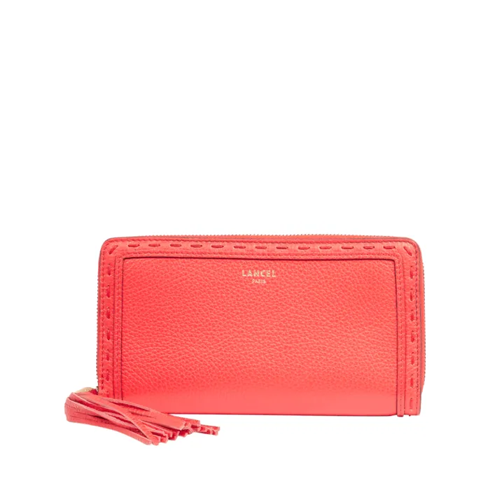 Long Zip Wallet Kiss Red Women Lancel Wallet