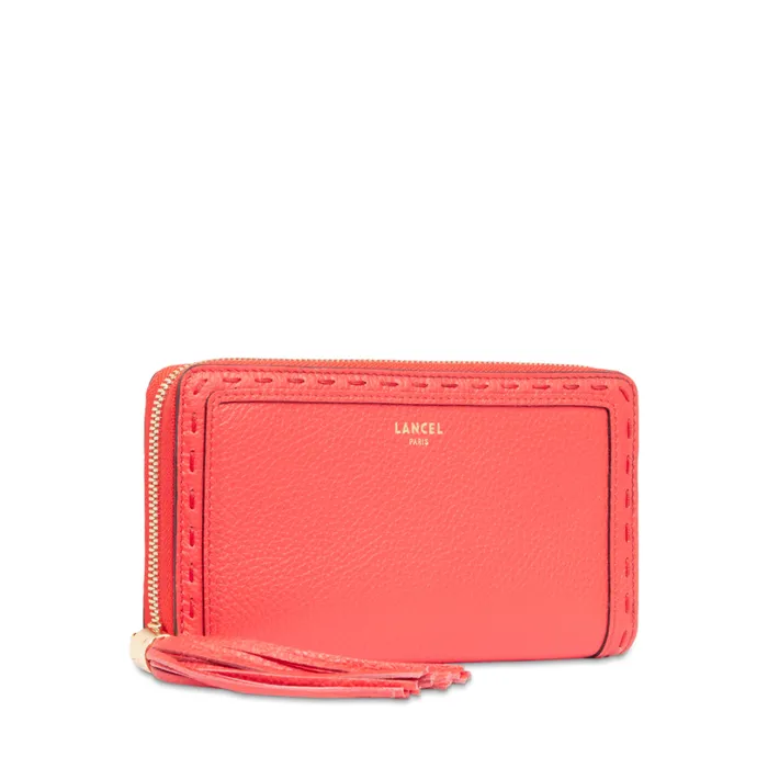 Long Zip Wallet Kiss Red Women Lancel Wallet Long Zip Wallet Kiss Red Women Lancel Wallet