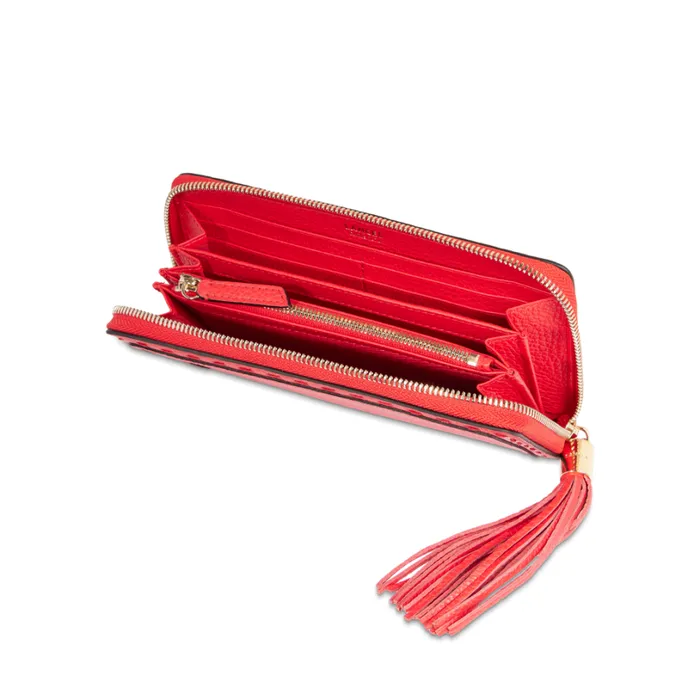 Long Zip Wallet Kiss Red Women Lancel Wallet Long Zip Wallet Kiss Red Women Lancel Wallet
