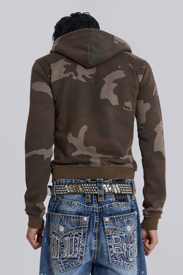 Loungewear Jaded London Men Shop Camo Mini Monster Hoodie