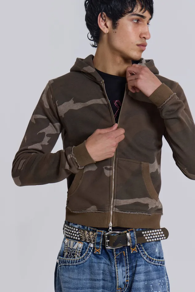 Loungewear Jaded London Men Shop Camo Mini Monster Hoodie