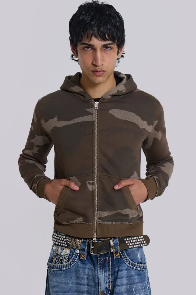 Loungewear Jaded London Men Shop Camo Mini Monster Hoodie