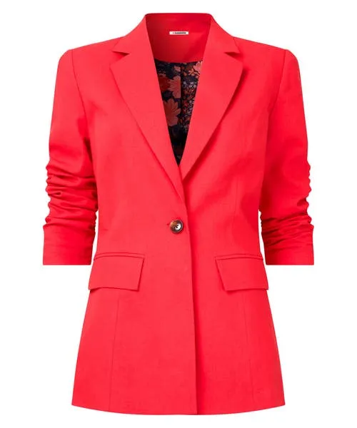 Lyla Linen Blend Tailored Jacket Coral Apparel Coats and Jackets Joebrowns Lyla Linen Blend Tailored Jacket Coral Apparel Coats and Jackets Joebrowns