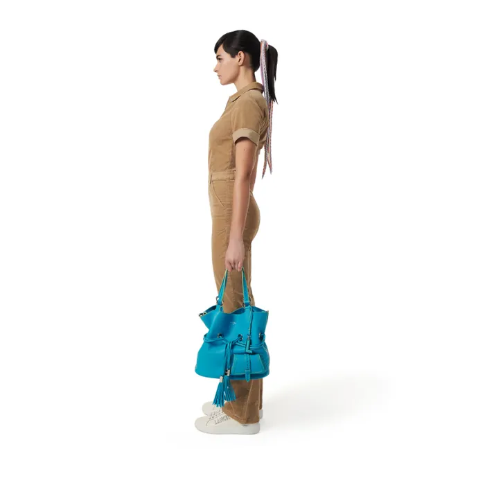 M Bucket Bag Multico Ocean Blue Women Lancel Shoulder Bags