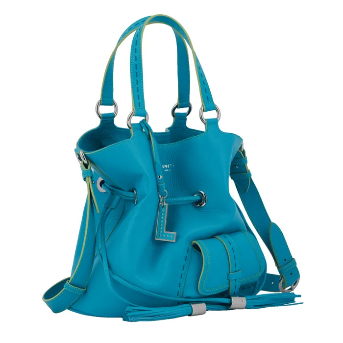 M Bucket Bag Multico Ocean Blue Women Lancel Shoulder Bags