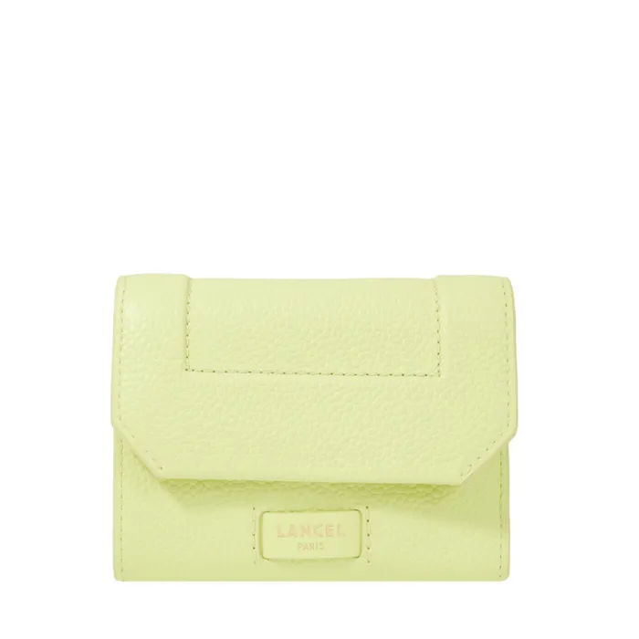 M Flap Compact Wallet Lime Women Lancel Purse