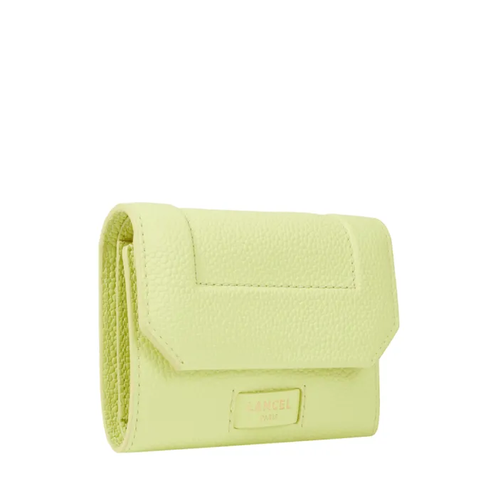 M Flap Compact Wallet Lime Women Lancel Purse M Flap Compact Wallet Lime Women Lancel Purse