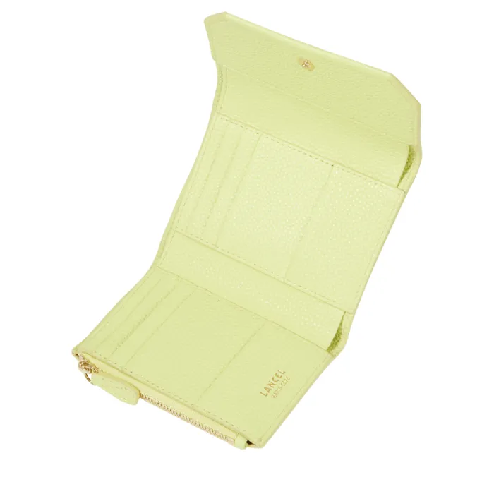 M Flap Compact Wallet Lime Women Lancel Purse M Flap Compact Wallet Lime Women Lancel Purse