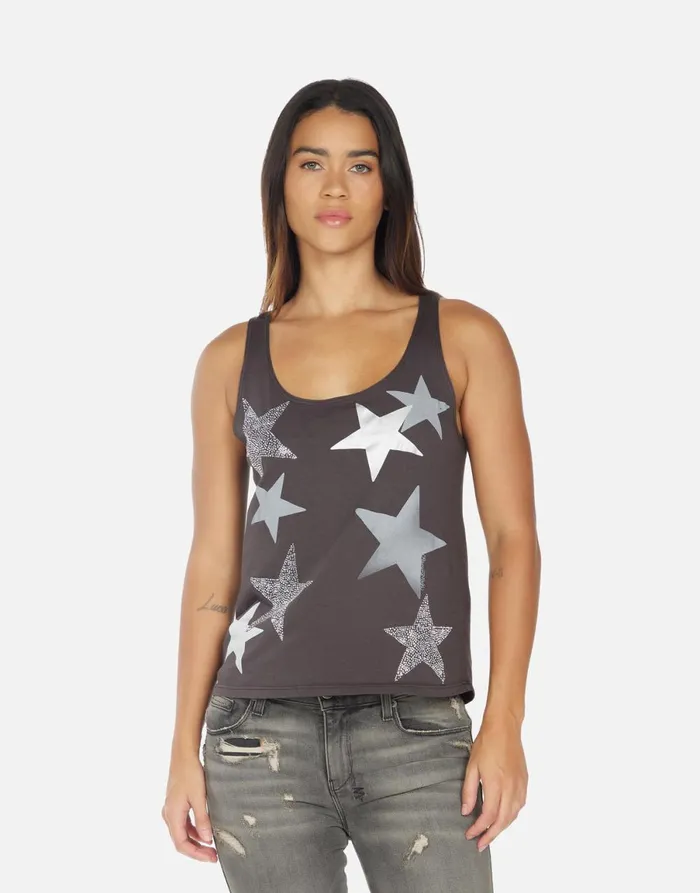 Maisie Crystal Multi Stars Onyx Women039s Lauren Moshi Tanks