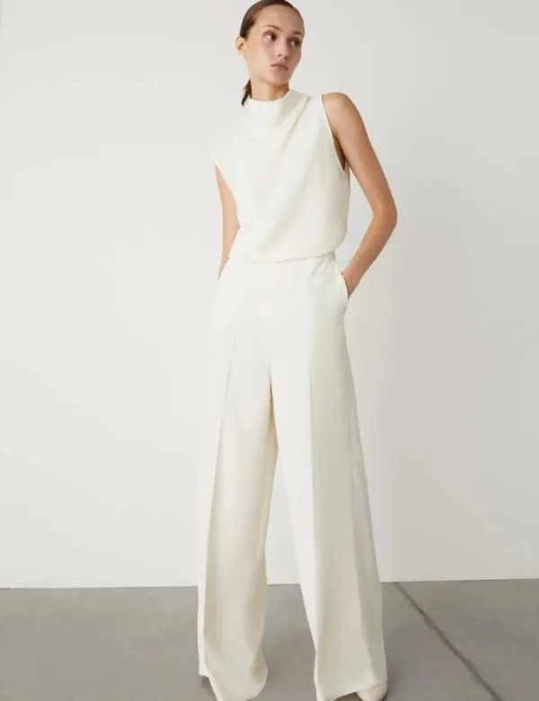 Marella Dresses Women Crepe Jumpsuit Wool White