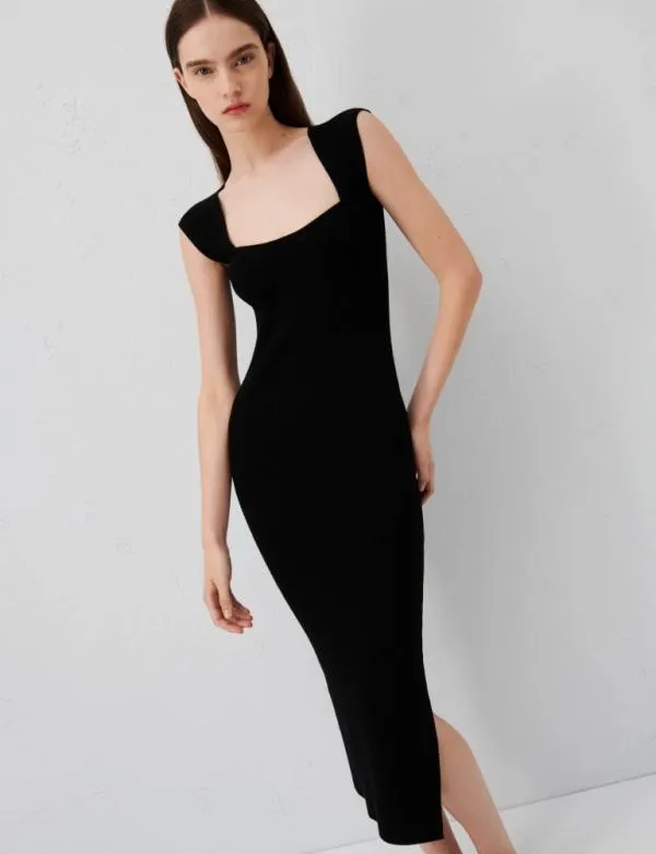 Marella Dresses Women Knit Dress Black