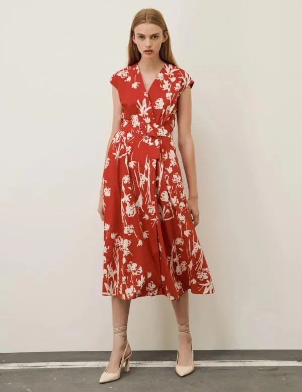 Marella Dresses Women Wrap Dress Red