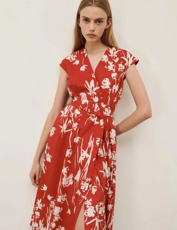 Marella Dresses Women Wrap Dress Red