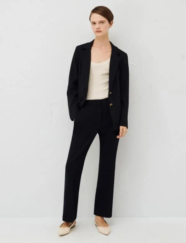 Marella Jackets Women Jersey Blazer Navy