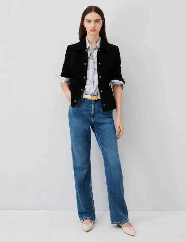 Marella Jackets Women Suede Shacket Black