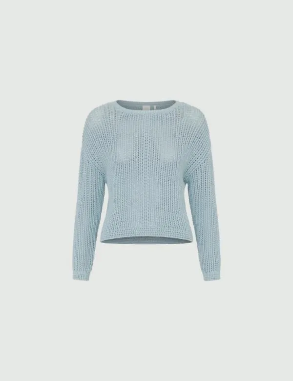 Marella Knitwear Women Boxy Sweater Skyblue