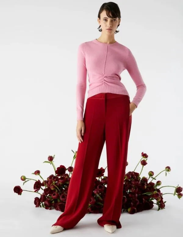 Marella Knitwear Women Gathered Sweater Pink