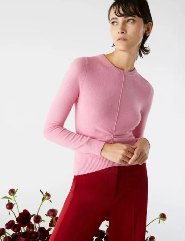 Marella Knitwear Women Gathered Sweater Pink