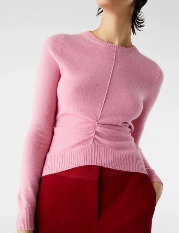 Marella Knitwear Women Gathered Sweater Pink