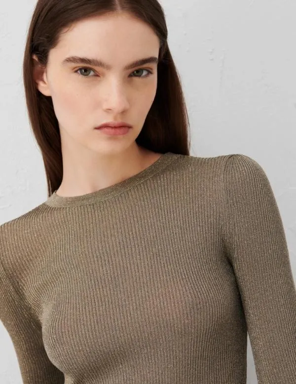 Marella Knitwear Women Lurex Sweater Sage