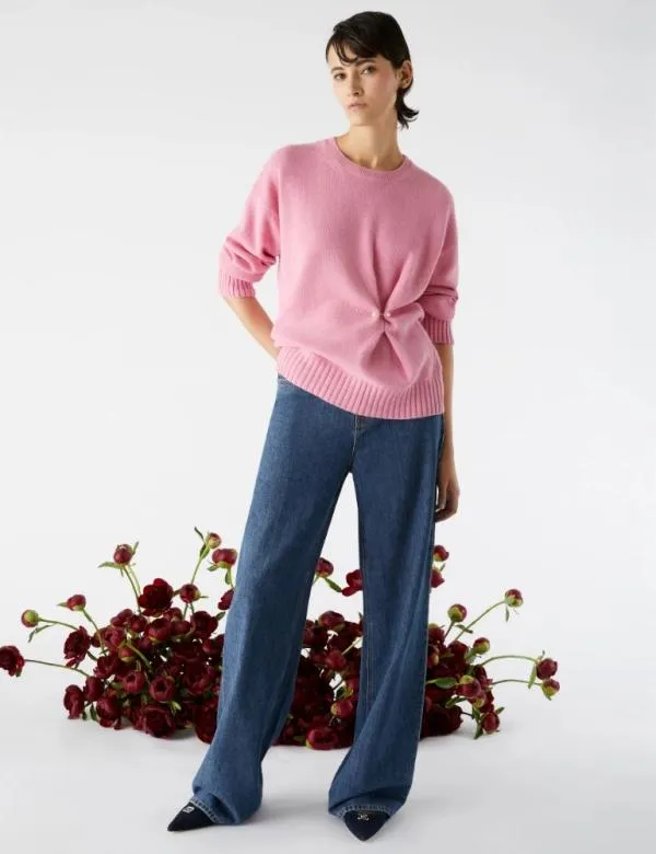 Marella Knitwear Women Oversized Sweater Pink