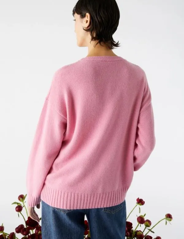 Marella Knitwear Women Oversized Sweater Pink
