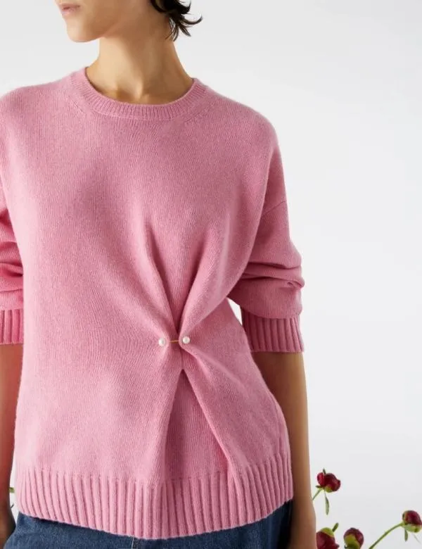 Marella Knitwear Women Oversized Sweater Pink