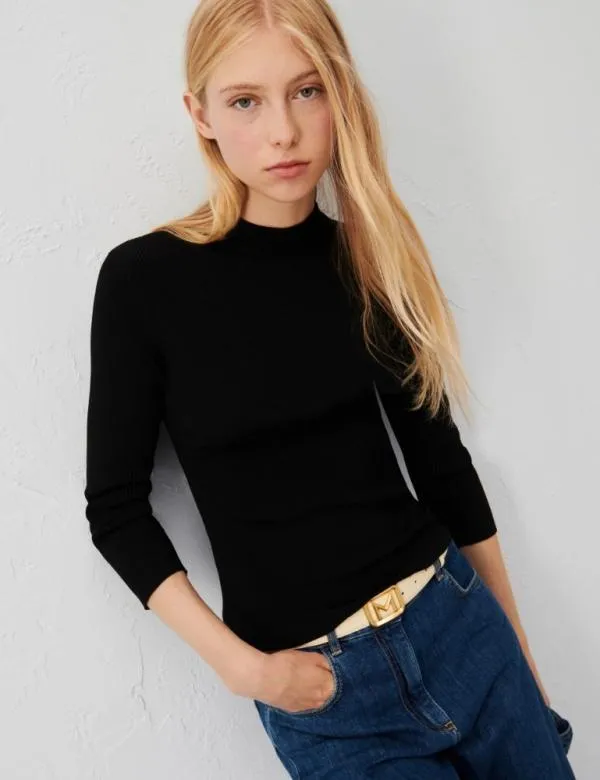 Marella Knitwear Women Slimfit Sweater Black