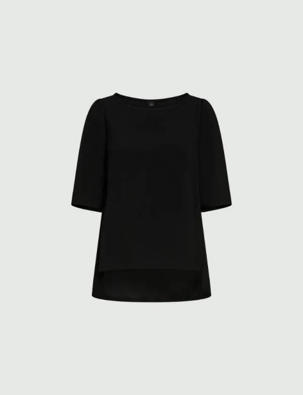Marella Shirts Women Crepe Blouse Black