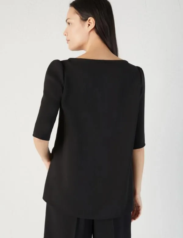 Marella Shirts Women Crepe Blouse Black