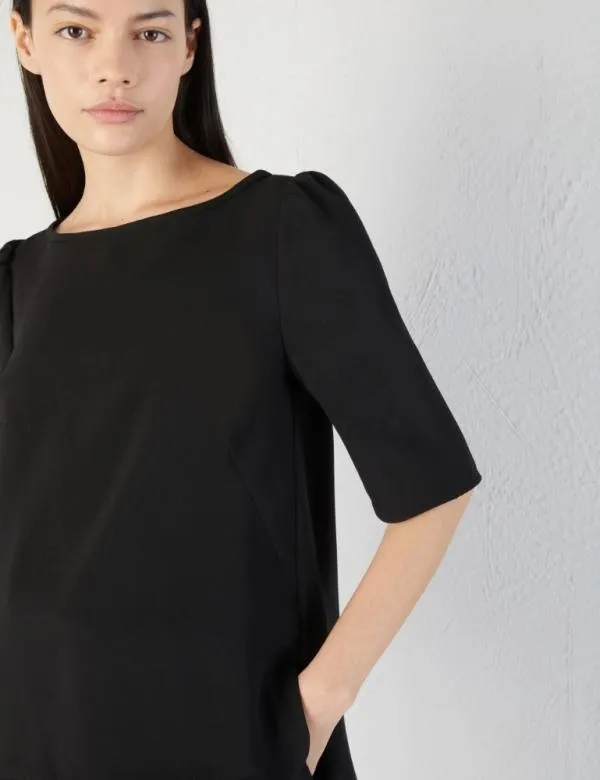 Marella Shirts Women Crepe Blouse Black