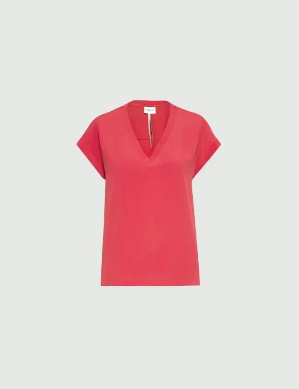 Marella Shirts Women Crepe Blouse Ruby