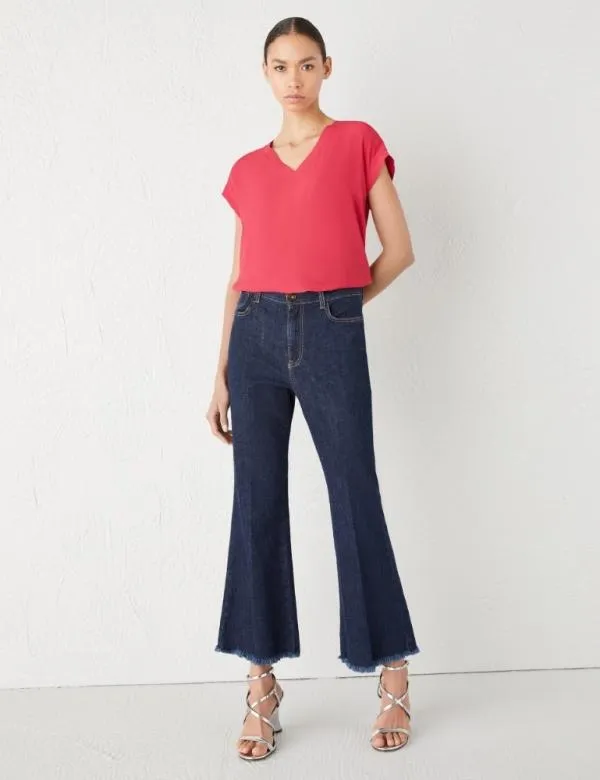 Marella Shirts Women Crepe Blouse Ruby