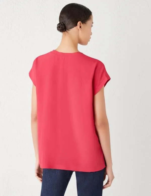 Marella Shirts Women Crepe Blouse Ruby