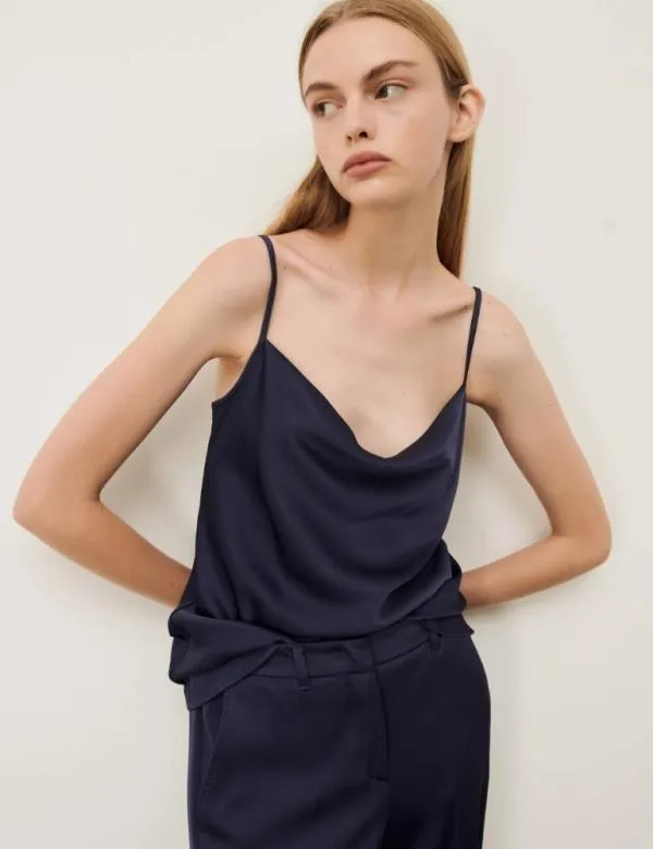 Marella Tops And TShirt Women Lingerielook Top Navy