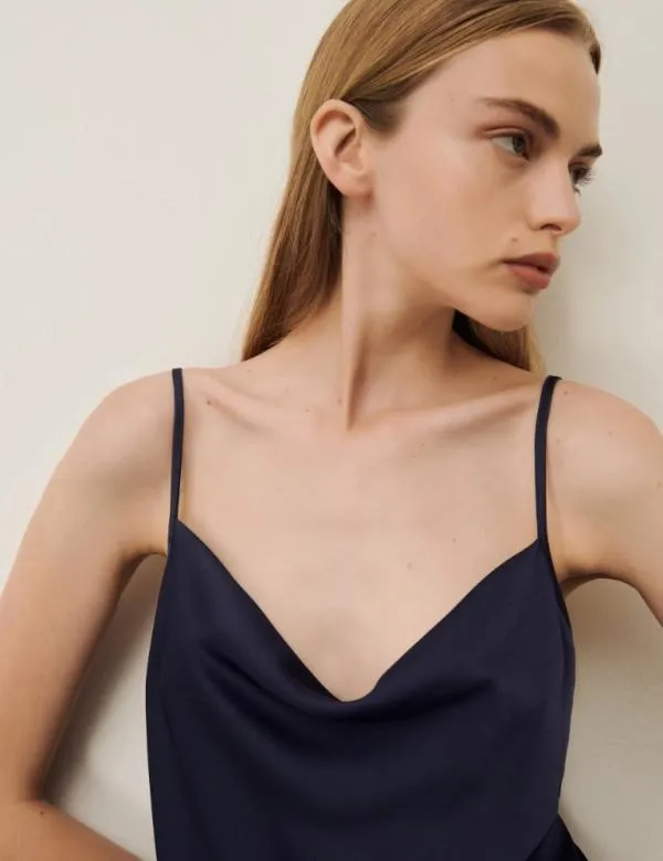 Marella Tops And TShirt Women Lingerielook Top Navy