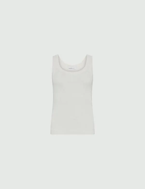 Marella Tops And TShirt Women Ribknit Top White